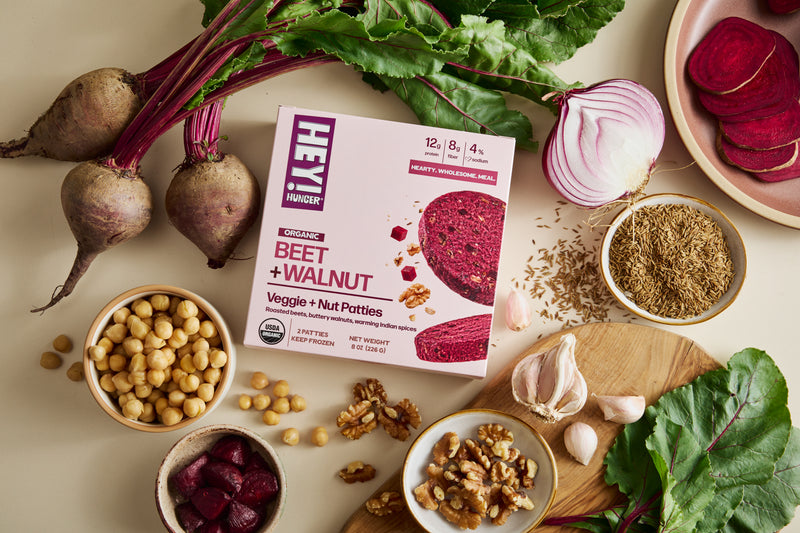 Roasted Beet and Walnut patties