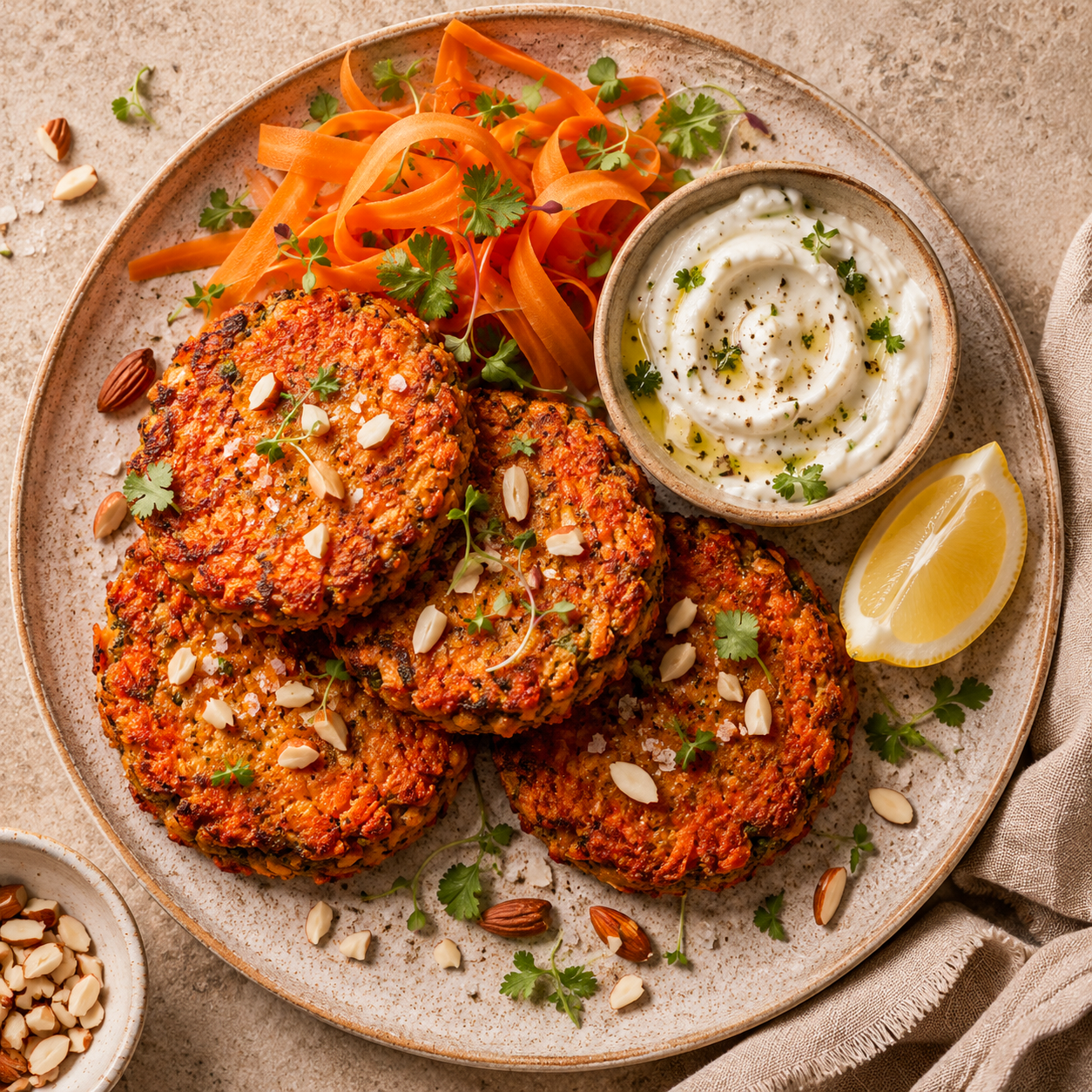 Carrot & Almond Snack Plate