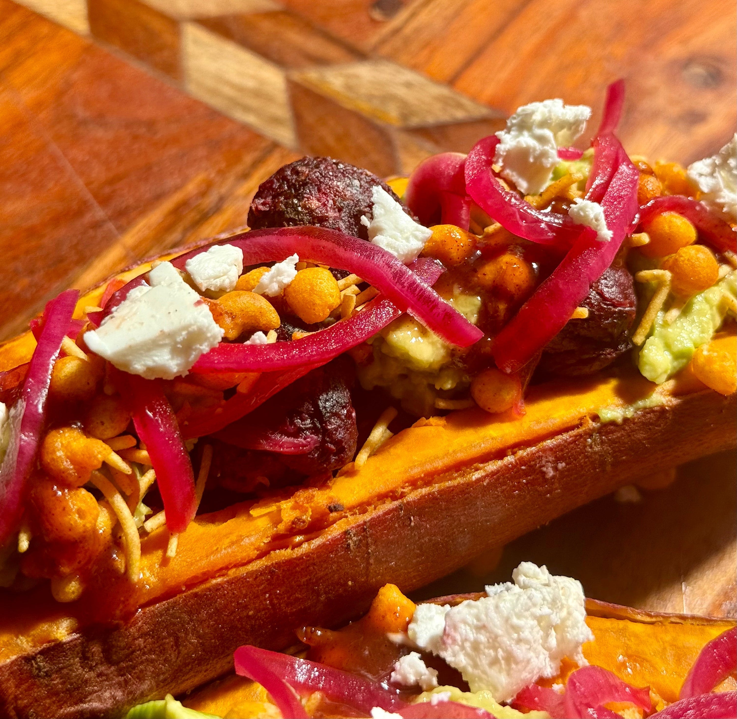 Loaded Sweet Potato Tikka Boats