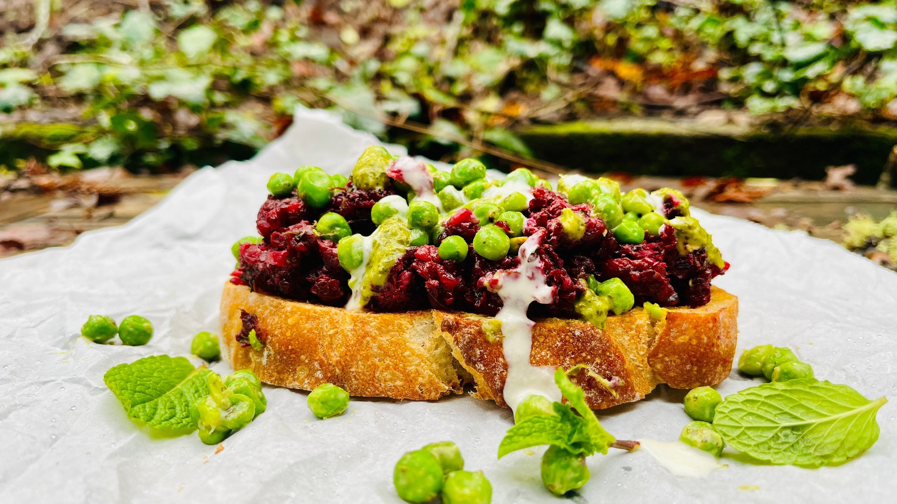 Beet Tikka Toast