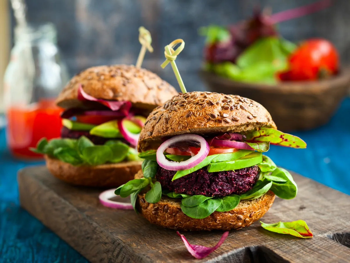 Roasted Beet & Walnut Tikka Burger